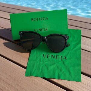 BOTTEGA VENETA Brown Cateye BV0119SA Sunglasses NEW NWOT